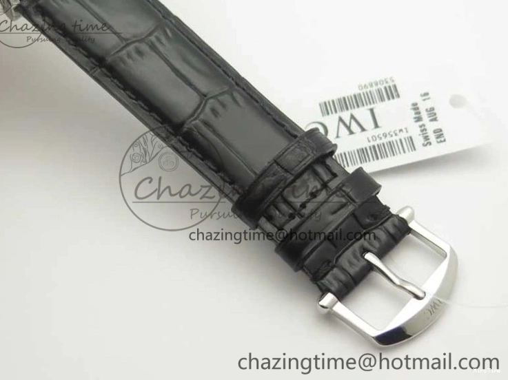 MIROTIME 0520 Portofino Automatic SS MKF 1:1 Best Edition White Dial On Black Leather Strap MIYOTA 9015 V Original 7204